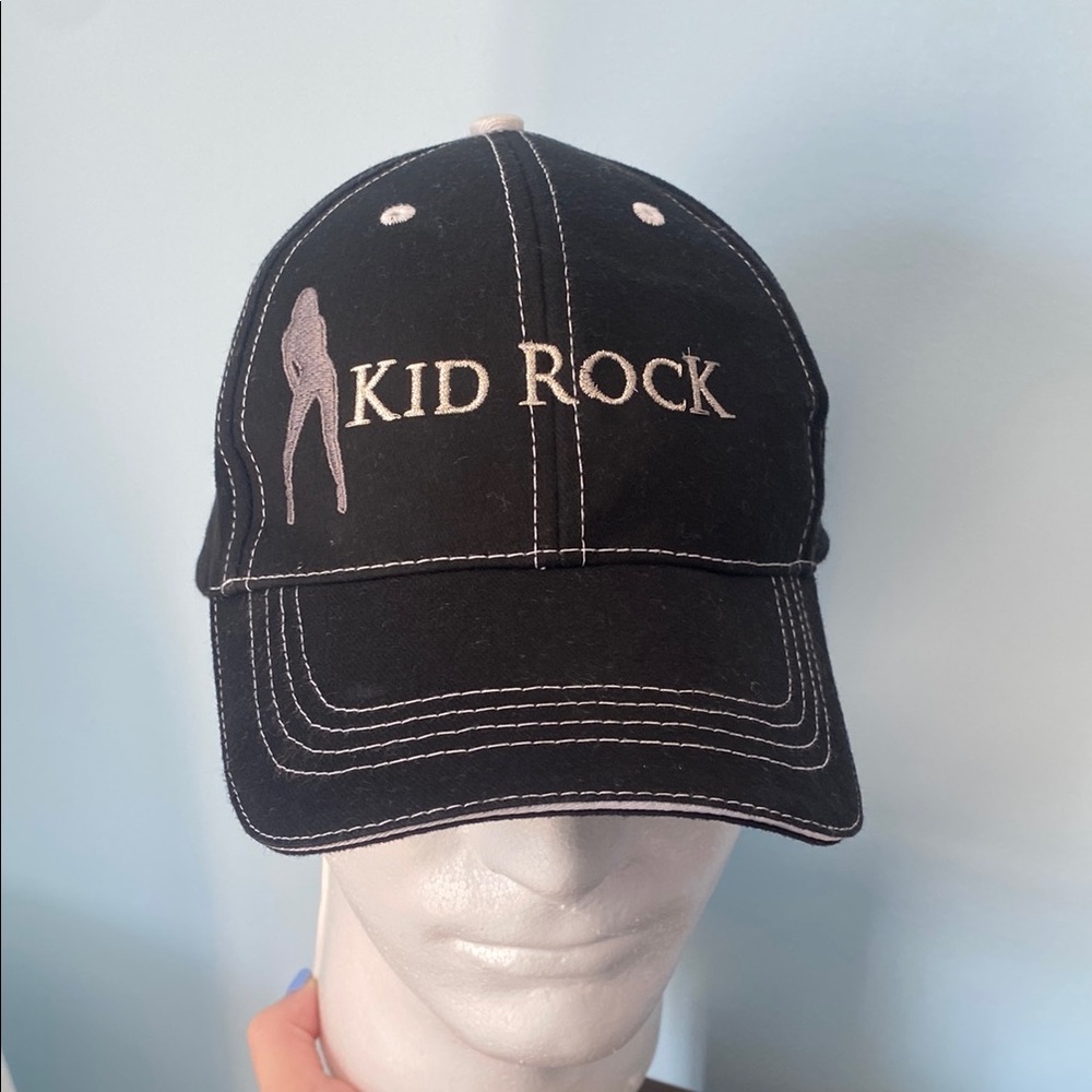 Kid Rock “American Bad Ass” Black Hat With White Stitching And Embroidered Logo - Picture 7 of 11